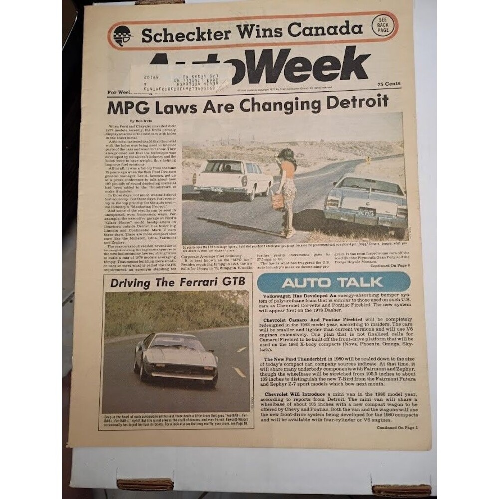 AutoWeek Magazine - October 21, 1977